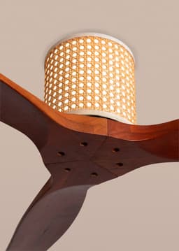 CREATE - Plafondventilator stil 40W (Ø132cm) - Sfeerlicht LED - Afstandsbediening - 6 snelheden - Programmeerbaar - WIND CALM CUSTOM RATTAN — thumbnail 3