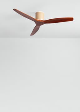CREATE - Plafondventilator stil 40W (Ø132cm) - Sfeerlicht LED - Afstandsbediening - 6 snelheden - Programmeerbaar - WIND CALM CUSTOM RATTAN — thumbnail 4