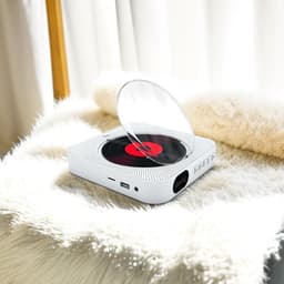 Bluetooth CD-speler - Draagbaar en Wandmontage - Met HiFi Luidspreker - Bluetooth 5.0 - Ondersteunt CD/CD-R/MP3 - AUX en USB Ingang - Wit - Geschikt voor Thuis en Kantoor — thumbnail 2