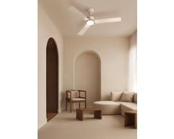 Ventilator Plafond - Luchtverplaatser Woning - Comfort Verhogend - Zomer Winter Functie - 132 cm Diameter - Zandkleur