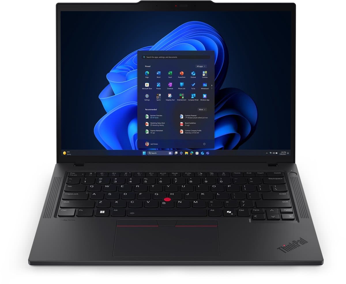 Lenovo ThinkPad T14 Gen 6 (Intel) Copilot+ PC Intel Core Ultra 7 258V Laptop 35,6 cm (14") WUXGA 32 GB LPDDR5x-SDRAM 512 GB SSD Wi-Fi 7 (802.11be) Windows 11 Pro Engels Zwart — afbeelding 1