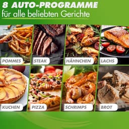 Heteluchtfriteuse - Airfryer XXL - Vetarm Koken - Dubbel Verwarmingssysteem - 8 Liter - Zwart-Zilver — thumbnail 5