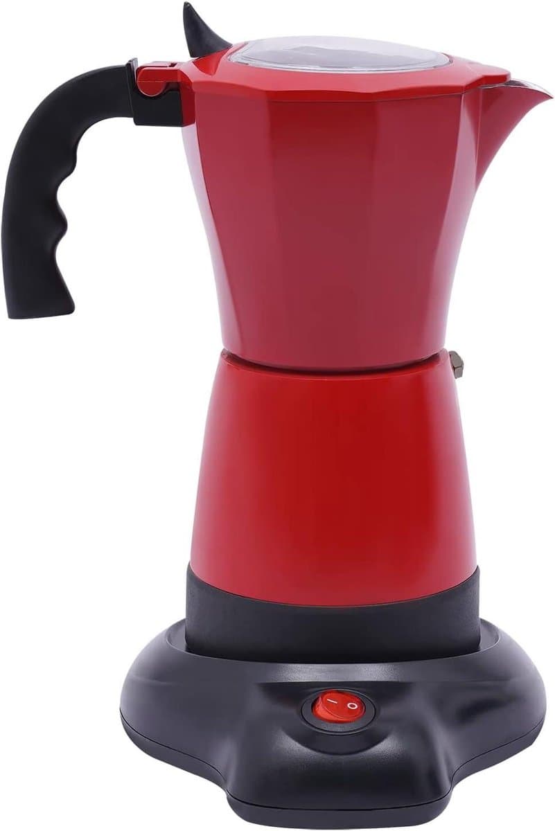 Elektrische koffiezetter - Espresso apparaat - Thuis koffie maken - Hoge druk extractie - 300 ml capaciteit - Rood — afbeelding 1