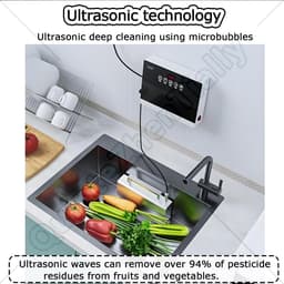 Draagbare Afwasmachine - Gootsteen Reiniger - Servies Reinigen - Multifunctionele Reiniging - 360 Watt - Zilver — thumbnail 5