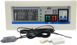Digitale Regelaar - Thermostaat Vochtsensor - Incubator Controle - Automatische Aanpassing - 10x30x13 cm - Zwart — thumbnail 1