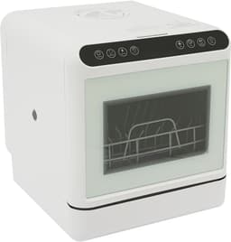 Mini-vaatwasser, tafelvaatwasser, mini-vaatwasser, 5 liter watertank, 360°-reiniging, 4 programma's, mini-tafelvaatwasser, perfect voor woningen, slaapzalen, camping, wit — thumbnail 3