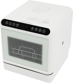 Mini-vaatwasser, tafelvaatwasser, mini-vaatwasser, 5 liter watertank, 360°-reiniging, 4 programma's, mini-tafelvaatwasser, perfect voor woningen, slaapzalen, camping, wit — thumbnail 4