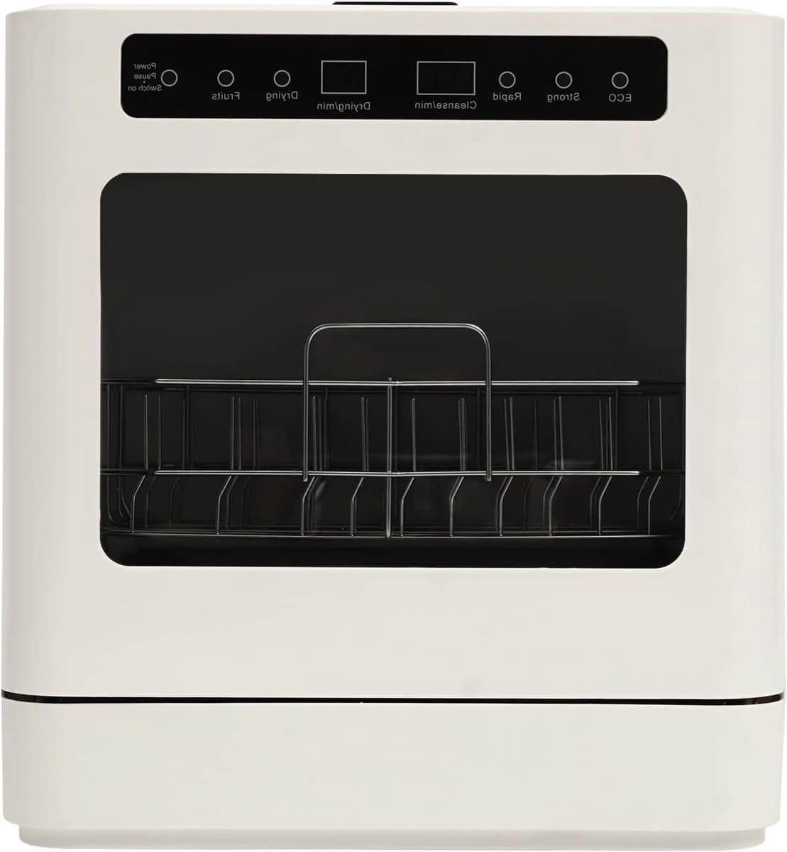 Tafelvaatwasser - Mini vaatwasser - Snel servies reinigen - Touch bediening - 6-8 couverts - Wit — afbeelding 1