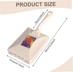 Kruimelveger Handmatig - Kruimelborstel Tafel - Snel Opruimen - Dubbele Rolborstels - 10.5 x 26 cm - Beige — thumbnail 4