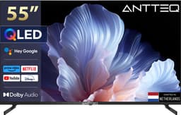 ANTTEQ Q55-AGU1.Q1 – 55 Inch Smart TV – 4K Ultra HD QLED – Android TV – HDR – Frameless Design — thumbnail 1