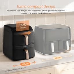 Cosori TurboTower Compact airfryer - Keramische anti-aanbaklaag - Dubbele heteluchtfriteuse - 8.6 liter — thumbnail 4