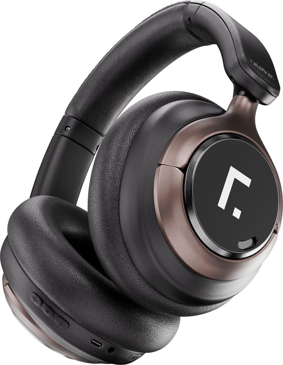 Over Ear Koptelefoon Draadloos - Draadloze Headset met Microfoon - Bluetooth 6.0 - 60 Uur Batterij - Inklapbaar - Active noice cancelling (ANC) Kristalheldere Gesprekken - Bluetooth Headset - hoofdtelefoon - Zwart — afbeelding 1