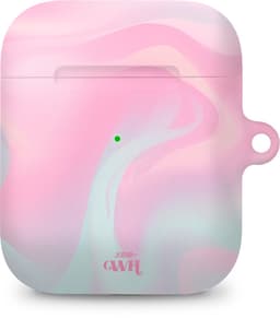xoxo Wildhearts hoesje geschikt voor Airpods 1/2 - Marble Sugar Rush - Ook als telefoonhoesje verkrijgbaar - schokbestendige case geschikt voor Airpod 1 en 2 - koptelefoon case - Beschermhoes met marmerprint - marmer look - roze — thumbnail 1