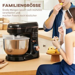 HOMCOM-Küchenmaschine-Edelstahl-41L x 26B x 32H cm-Schwarz — thumbnail 3