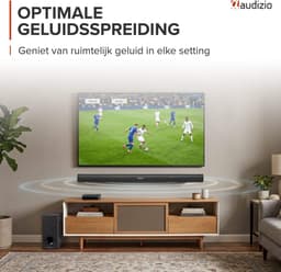 Soundbar - Audizio SB100 - Soundbar met subwoofer - 160W - 5.1 Surround set home cinema - HDMI-ARC - Bluetooth — thumbnail 3