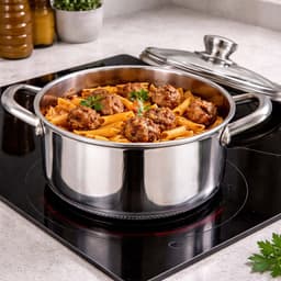Cheffinger, Kookpan 20cm 3L met Anti-aanbak Honingraatcoating en Deksel, Zilver — thumbnail 2