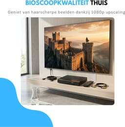 Livista DVD Speler Met HDMI - Full HD 1080P - Afstandsbediening - USB - HDMI/RCA - Zwart — thumbnail 3