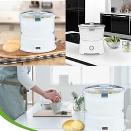 Elektrische Aardappelschiller - Automatische Schilmachine - Snel Groenten Schillen - Eén Knop Bediening - 1 kg in 3 min - Wit — thumbnail 2