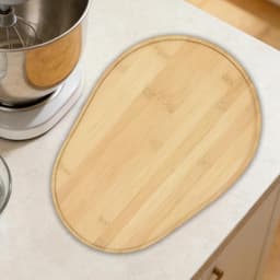 Keukenrobot Schuifmat - Apparaat Glijplank - Gemakkelijk Verplaatsen - Natuurlijk Houten Materiaal - 38.7 x 27.5 cm - Houtkleur — thumbnail 3