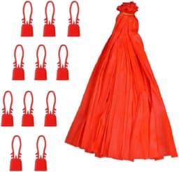 Herbruikbare netzakken - 100 stuks voor winkelen en bewaren van groenten en fruit - rood — thumbnail 1