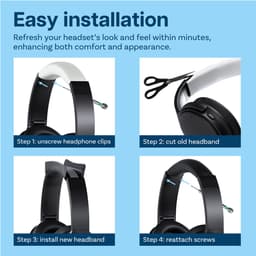 Vervangende Hoofdband voor Bose QuietComfort 35 (QC35)/Bose QuietComfort 35 II (QC35 II) Over-Ear Hoofdtelefoon van MMOBIEL – Protein PU Hoofdband – Hoofdtelefoon Hoofdkussen Cover Reparatie – Blauw — thumbnail 3