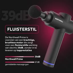 Northwall Massage Gun Professioneel Prime - Massage Pistool Inclusief Koffer en 7 Opzetstukken incl. Warmte Massagekop - Krachtig en Draadloos Sport en Relax Massage Apparaat — thumbnail 3