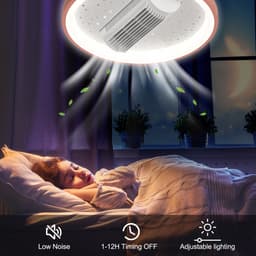 SUMOH® Roze Bladloze Plafondventilator – Plafondlamp – Sterrenlamp Dimbaar LED met Kleurenstanden – Timerfunctie, Stil Geluidsniveau – 120 graden draaibaar – Afstandsbediening – Winter- & Zomerstand – Modern Design 2025 – Slaapkamer – Woonkamer — thumbnail 4