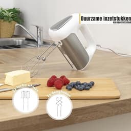 MIRA® Mixer met Mengkom - Keukenmachine - Mixer - 6 Liter Mengkom - Wit/Grijs - ‎31cm x 21cm x 36cm — thumbnail 4