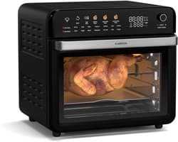 Airfryer 34 liter 2200W - 19 programma's met roterende spit - aanraakscherm - temperatuur 40-350°C - afneembare accessoires - zwart
