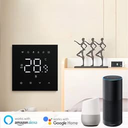Slimme thermostaat | Inbouw 16A/3600W | Zwart touchscreen | Tuya Smart Life | Inclusief NTC vloersensor | Alexa & Google Home — thumbnail 4