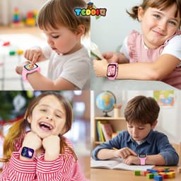 TeddiQ Playwatch - Kinder Smartwatch - Kinderhorloge - Roze - 31 educatieve games - Smartwatch Kind - HD Scherm — thumbnail 5