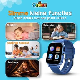 TeddiQ Playwatch - Kinder Smartwatch - Kinderhorloge - Blauw - 31 educatieve games - Smartwatch Kind - HD Scherm — thumbnail 3