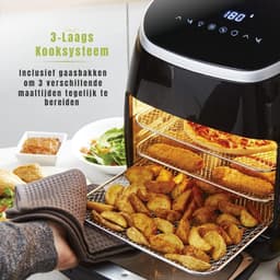 SVN® Heteluchtoven - Oven - Airfryer Oven - Zwart - 33cm x 39cm x 38cm — thumbnail 2