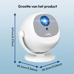 XGODY Gimbal A2 Mini Pro Beamer - Oorspronkelijke resolutie 1080p - Home Cinema - Projector - Android 11.0 - WiFi 6 & Bluetooth 5.4 - 4k Beeldkwaliteit - Projector Scherm - Wit — thumbnail 4