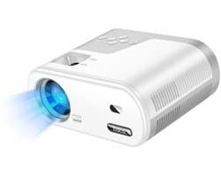 Hoco, Android HD-videoprojector 720p WiFi Bluetooth HDMI met streaming-apps, Wit
