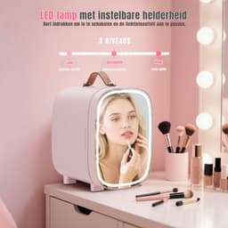 DnA® Mini koelkast 4L - Skincare & make-up fridge - Mini Koelkasten - Roze - 16cm x 14cm x 21cm — thumbnail 5