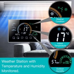 Thermostaat inbouw | Wifi touchscreen | 4-draads 230V 3A | Tuya Smart Life | Zwart — thumbnail 5