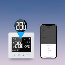 Thermostaat | Zigbee opbouw touchscreen voor CV aan/uit | Tuya Smart Life, Alexa & Google Home | Programmeerbaar | Wit — thumbnail 3