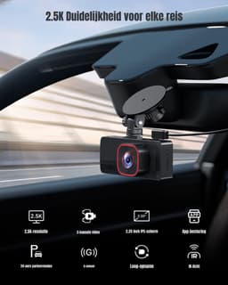 Core® Dual Dashcam - Voor en Achter Camera – Auto Camera Met Nachtzicht – Zwart - 2cm x 11cm x 5cm — thumbnail 2