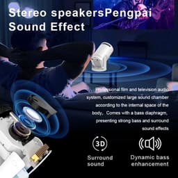 D&A Projector - Beamer - Video - LED Projector - 1080 P - HDMI USB - Draagbare Mini Projector - Mini Beamer - Bioscoop - Wit — thumbnail 5