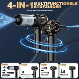Draadloze 4-in-1 Handstofzuiger - Krachtige zuigkracht, 6000mAh accu, compact ontwerp — thumbnail 2