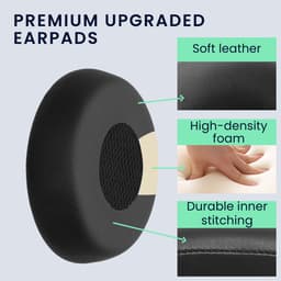 kwmobile 2x oorkussens geschikt voor Jabra Evolve 75 - Earpads voor koptelefoon in zwart — thumbnail 2