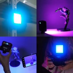 Ulanzi VL49 RGB Multi Color LED-videolamp - 2.000 mAh accu - Batterijduur 2 tot 10 uur - Wit/geel licht en kleuren - Met cold shoe mount en 1/4 inch schroefgat - USB-C - YouTube / TikTok lamp - Zwart — thumbnail 5