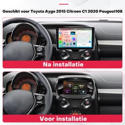 Boscer Autoradio - Geschikt voor Toyota Aygo, Citroën C1 & Peugeot 108 (2015–2020) - 4+64GB Android 15 - 9 Inch HD Touchscreen (1280x720) - Draadloze Apple CarPlay & Android Auto - GPS, WiFi & Bluetooth - Camera & Microfoon — thumbnail 4