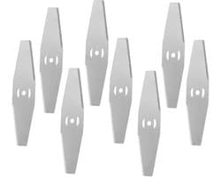 Set van 8 vervangende messen voor grasmaaiers - 15 cm universeel- Kleine vervangende messen - Metalen grasmaaier - Accessoires - Messen - Kleine messen - Geschikt voor alle gangbare grasmaaiers, bosmaaiers en trimmers (24V/36V modellen)