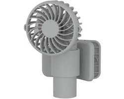 Handventilator - Mini Ventilator - Draagbare Ventilator - 3 Standen - Borstelloze Motor - 7 Bladen - 1-3 Uur Gebruiksduur - Donkergrijs