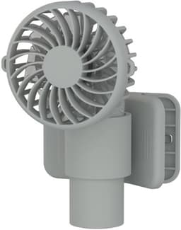 Handventilator - Mini Ventilator - Draagbare Ventilator - 3 Standen - Borstelloze Motor - 7 Bladen - 1-3 Uur Gebruiksduur - Donkergrijs — thumbnail 1