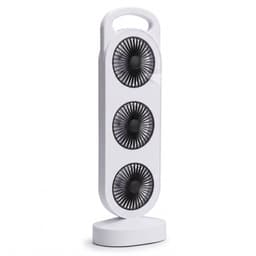 Lomera Torenventilator Oplaadbaar - Draadloze Kolomventilator USB - Tafelventilator 3 Koppen 3 Snelheden - Oscillerend Bureau Ventilator Draagbaar Stil - Wit — thumbnail 1
