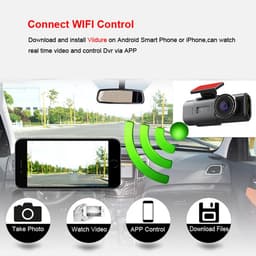 Dashcam voor Auto - 4K Dashcam - Dual Lens - 170° Groothoek - GPS - WiFi - Nachtvisie - 24H Parkeermodus - G-Sensor - 128GB Geheugenkaart inbegrepen - 6M RC Dashcam - Zwart — thumbnail 4