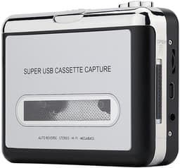 longziming - Walkman - Cassettespeler - Cassette Converter - USB-aansluiting, zet cassettes om naar MP3 - Geen technische kennis nodig, plug-and-play - Werkt op Windows en Mac, geen driver nodig - Retro design, ook draagbaar als speler — thumbnail 1